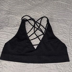 Signature8 Black Crisscross Bralette